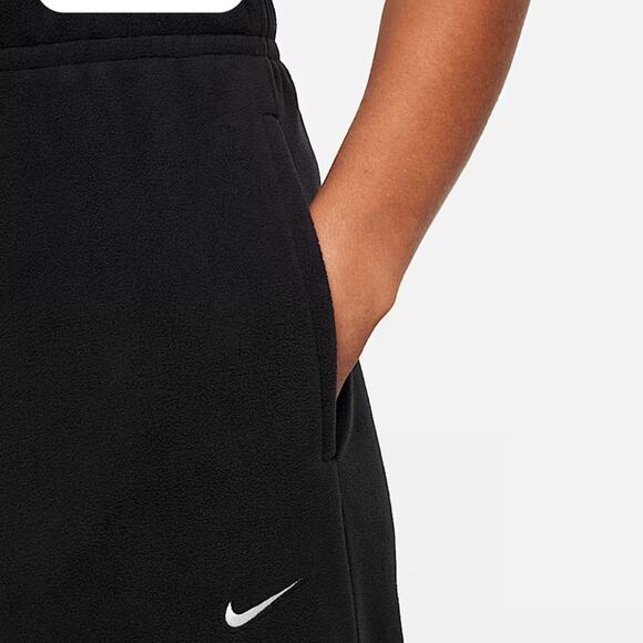 Nike Therma-FIT One Women Loose Fleece Pants Black Medium high rise full length - Picture 3 of 8